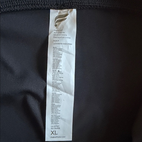 FABLETICS Motion 365+ Black High-Waisted Leggings Women’s size XL - Picture 12 of 13